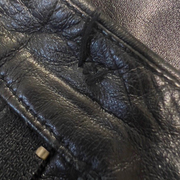VINTAGE MARGARET GODFREY LEATHER PANTS BLACK SIZE 8 - Picture 7 of 9